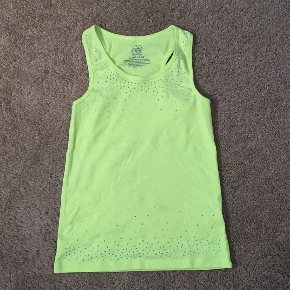 Highlighter Yellow Racerback Tank Top